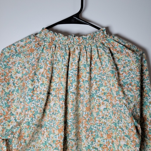 Rails Amal Cassia Floral Long Sleeve V-Neck Tie Spring Floral Top Size Small - Picture 8 of 9